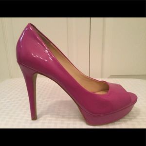 Jessica Simpson Ballena Peep Toe Platform Heels.